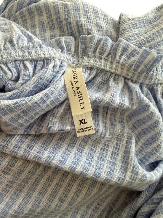 Laura Ashley Blue Striped Tank & Shorts Pajama Set - Picture 11 of 13